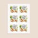 image 3 of Happy Easter Carrots Round Stickers 88mm - Sheet of 6