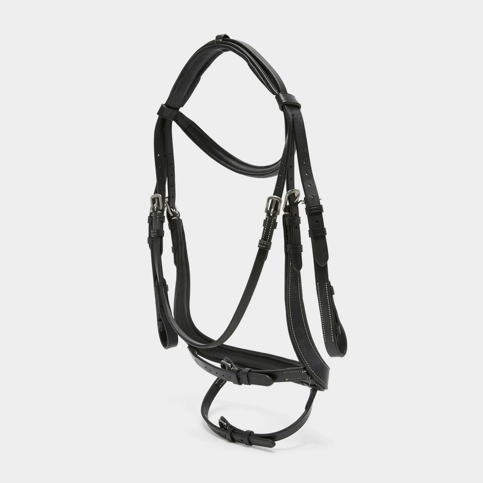 image 1 of Salisbury Buckingham Leather Horse Bridle - Black - Full