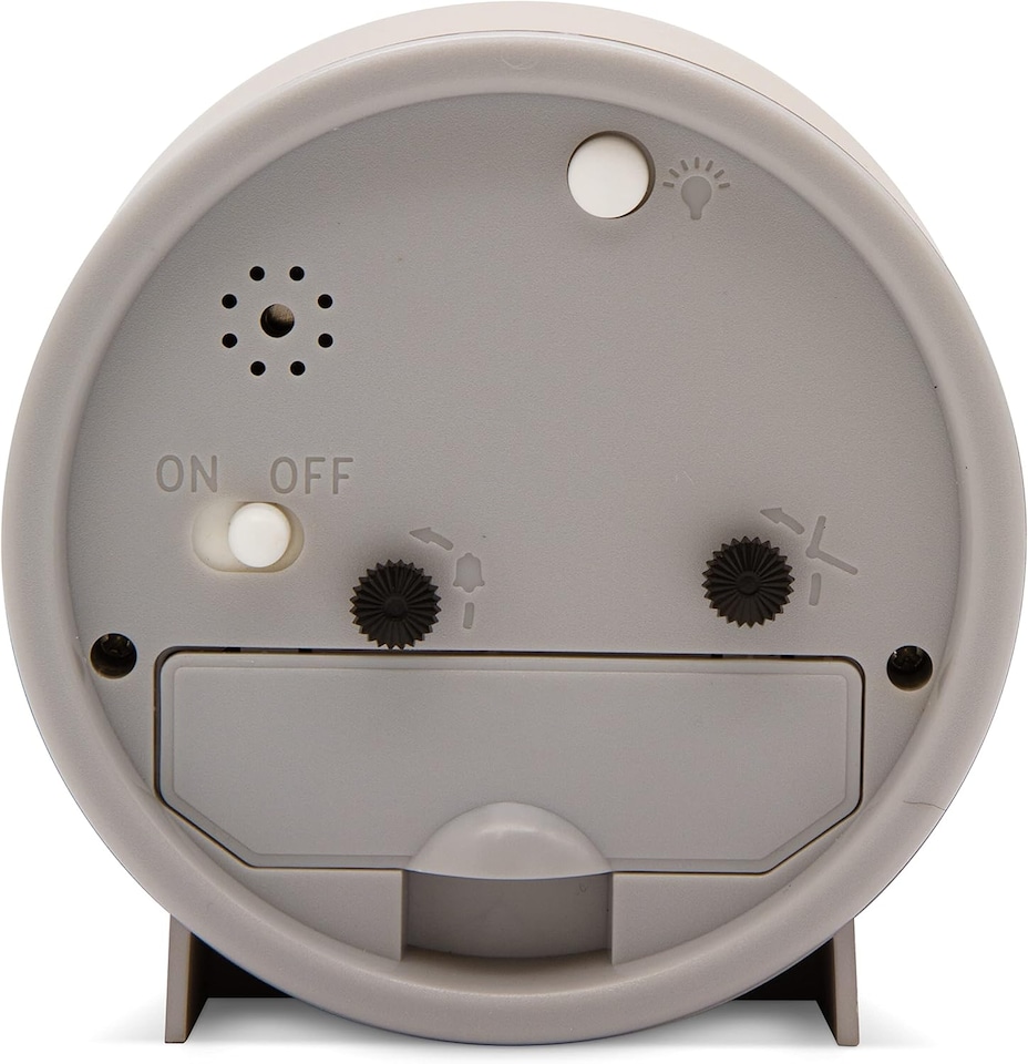 image 1 of Acctim Gaby Small Analogue Contemporary Bedside Alarm Clock | Brown | Mocha