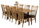 image 1 of Richmond 140-220cm Oak Extending Dining Table and 8 Harvard Chairs | Brown | Brown