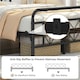 image 4 of Yaheetech 4ft6 Double Vintage Metal Bed Frame with Diamond Pattern Headboard Black
