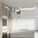 image 7 of First Choice Lighting Ara Chrome LED Flush Ceiling Light Chrome