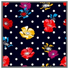 Flowers & spots (Picture Frame) Grey | L