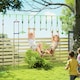 image 2 of AIYAPLAY Obstacle Course for Kid with 10 Piece Slackline Kit, Green