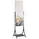 image 1 of HOMCOM Full Length Mirror, Free Standing Floor Mirror, Full Body Mirror with Adjustable Angle and Storage Shelf for Living Room, Bedroom, Hallway, 108  37cm, Black