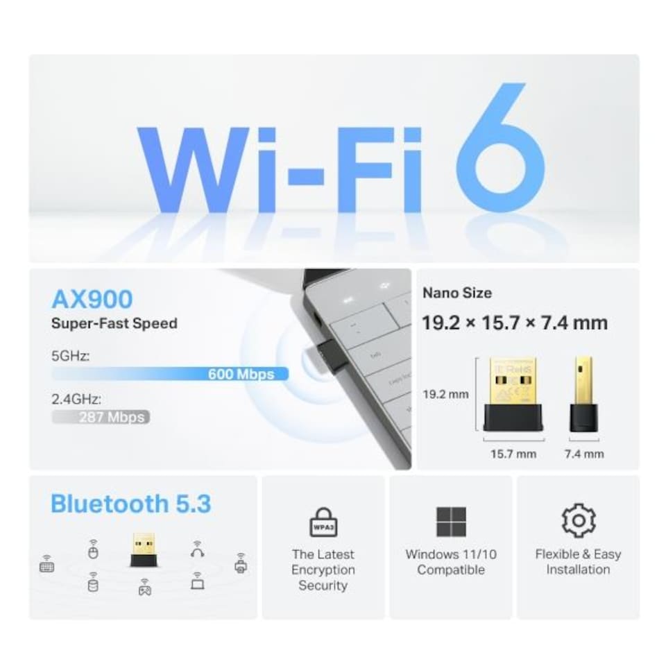 image 1 of TP-LINK TX10UB Network Cards - Black