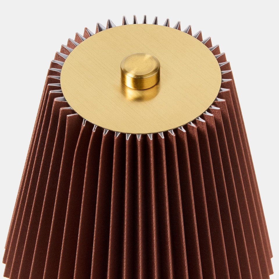 image 1 of OHS Pleated Bedside Lamp LED Rechargeable Cordless Night Light