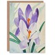 image 1 of Crocus Flower Purple Orange Bright Him Her Birthday Card