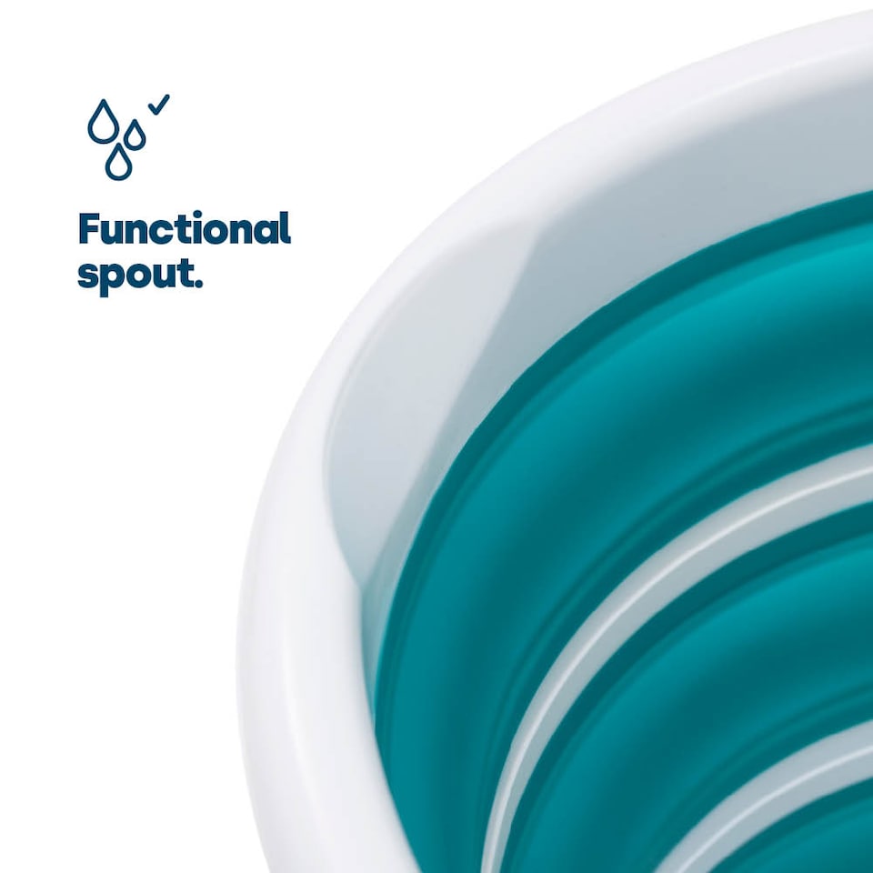 image 1 of Collapsible Bucket - Turquoise