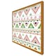 image 4 of Colourful striped gold style triangles (Picutre Frame) Brown | XL