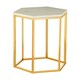 image 2 of Stunning Design Hexagonal Side Table, Versatile Metal Side Table For Livingroom, Functional Bedside Table Gold