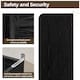 image 7 of Yaheetech 7-Tier Tall Bookcase with 2-Door Cabinet-Black