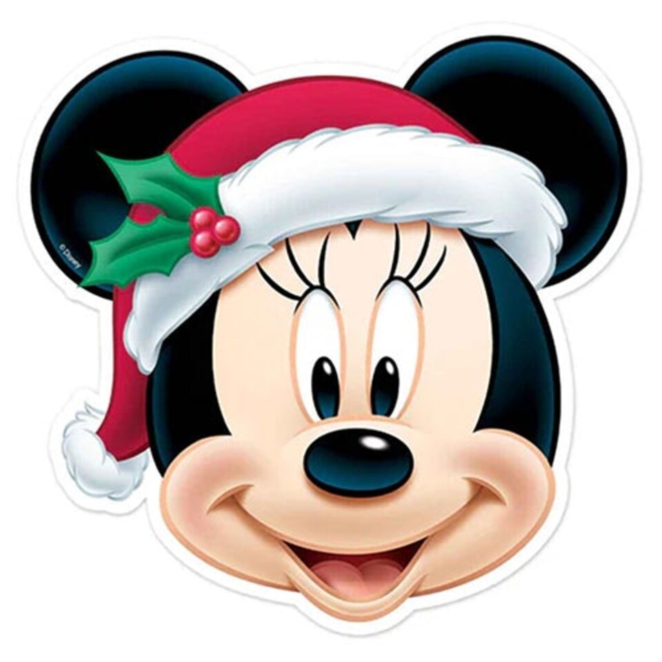 Minnie Mouse Christmas Disney Cardboard Face Mask