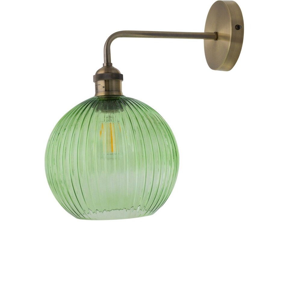 image 1 of Set of 2 Isaac - Antique Brass Wall Lamps Bronze