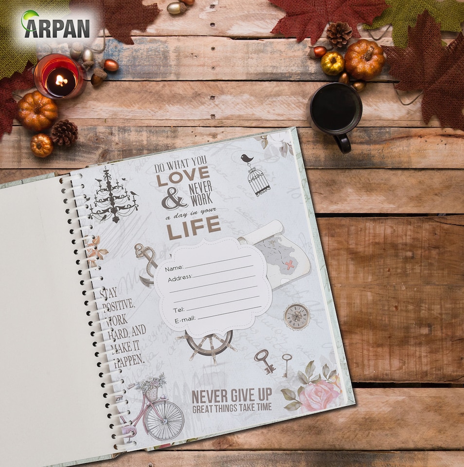 image 1 of ARPAN Large Self Adhesive Photo Album – 20 Sheets / 40 Sides – Holds Various Sized Photos up to A4 Size – Sticky Page Memory Scrapbook Album