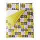 image 3 of Textured Flower Multi Duvet Cover Set Green | King