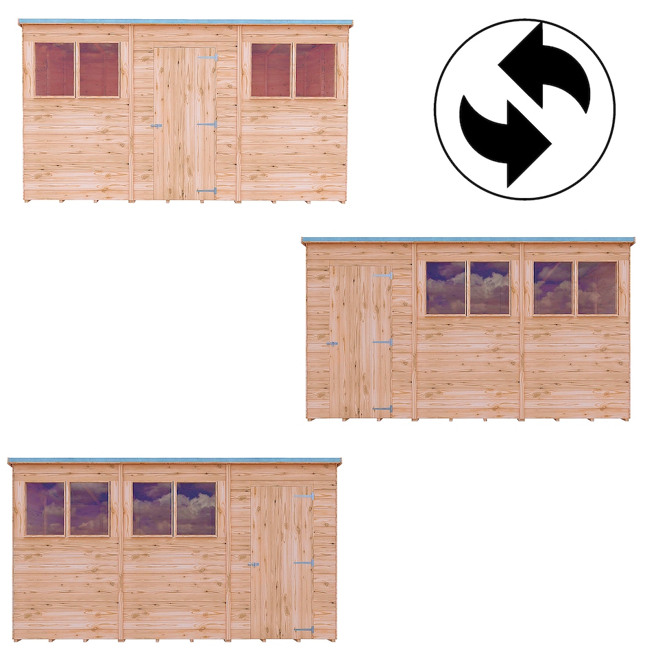 image 1 of Overlap Pent Single Door 12x6