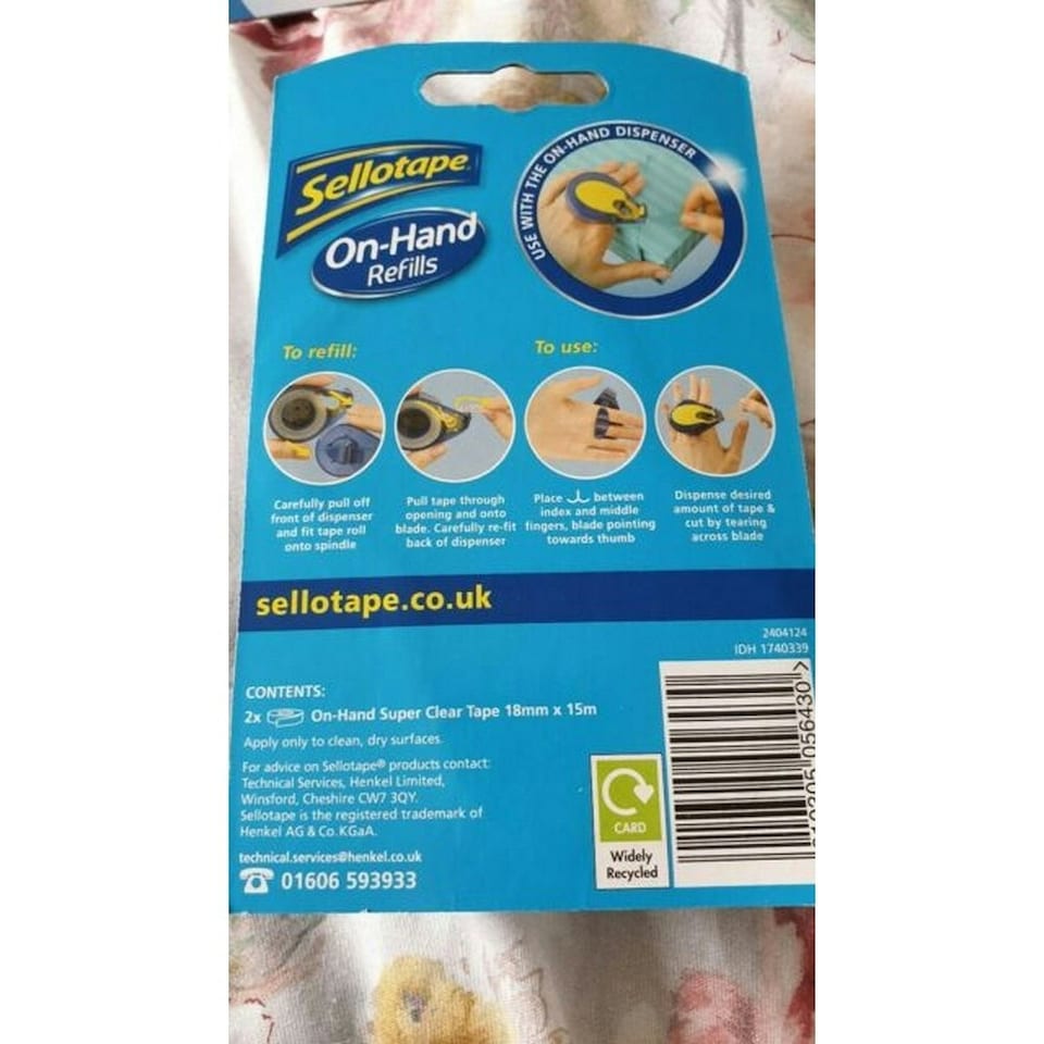 image 1 of Sellotape On Hand Refill (Pack of 2) - Clear - Pack of 2