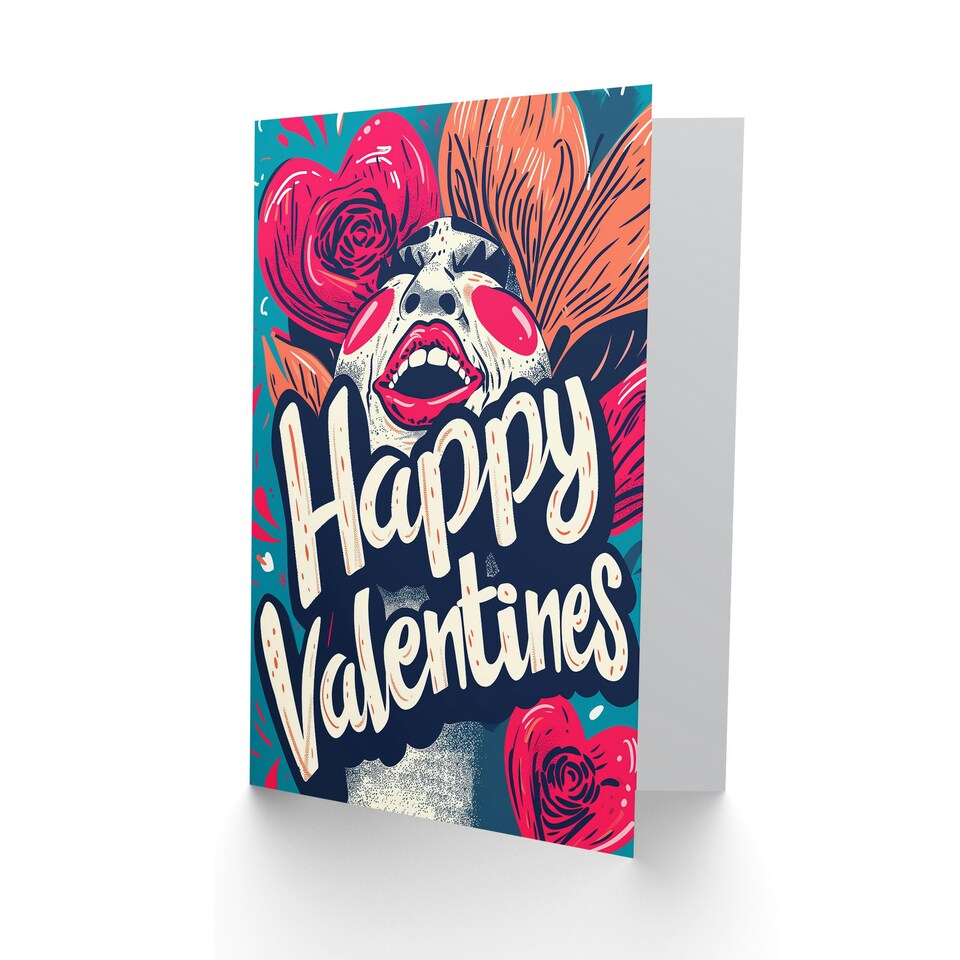 image 1 of Laughing Queen Hearts Anniversary Valentines Her Wife Card