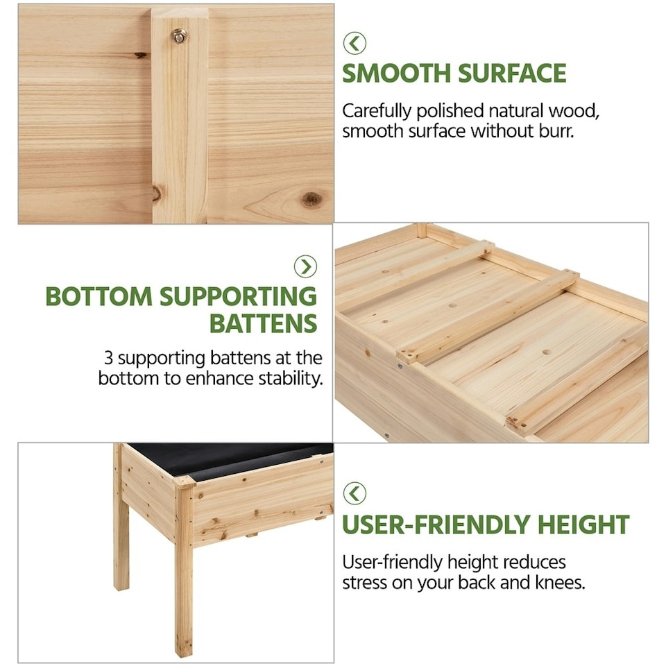 image 1 of Yaheetech  Rectangle Raised Planters Elevated Planter