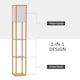 image 2 of HOMCOM Floor Lamp Reading Lamp with 3-Tier Storage Shelf for Home Office Natural