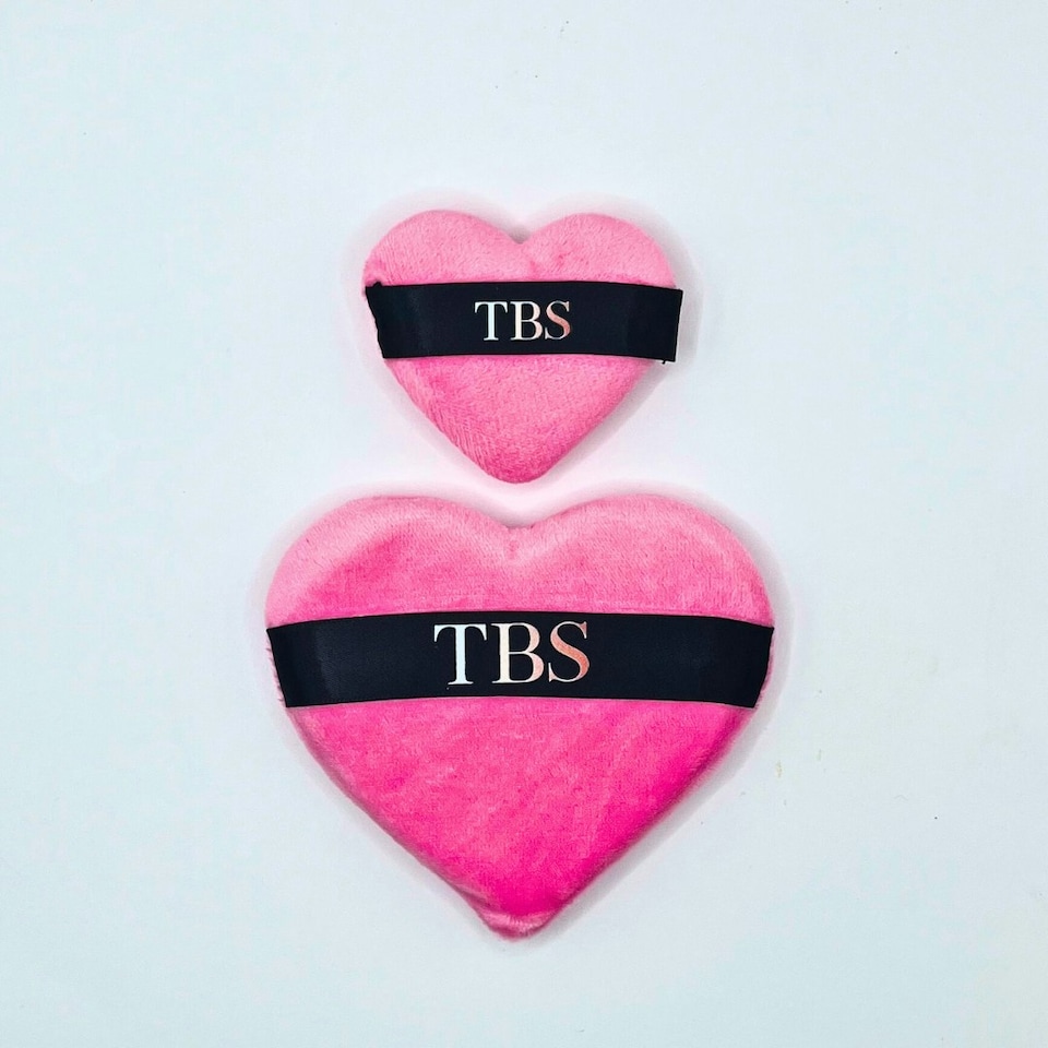 image 1 of TBS Heart Shape Powder Puff 2 Pieces