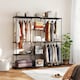 image 2 of HOMCOM Open Portable Wardrobe, Clothes Rack with 8 Shelves, Black