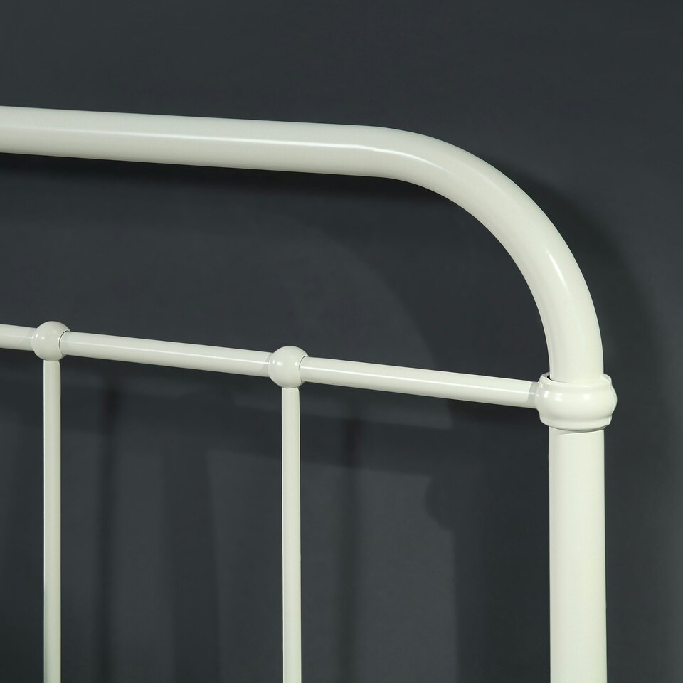 image 1 of Tewin Vintage Hospital Style White Metal Bed Frame (King)