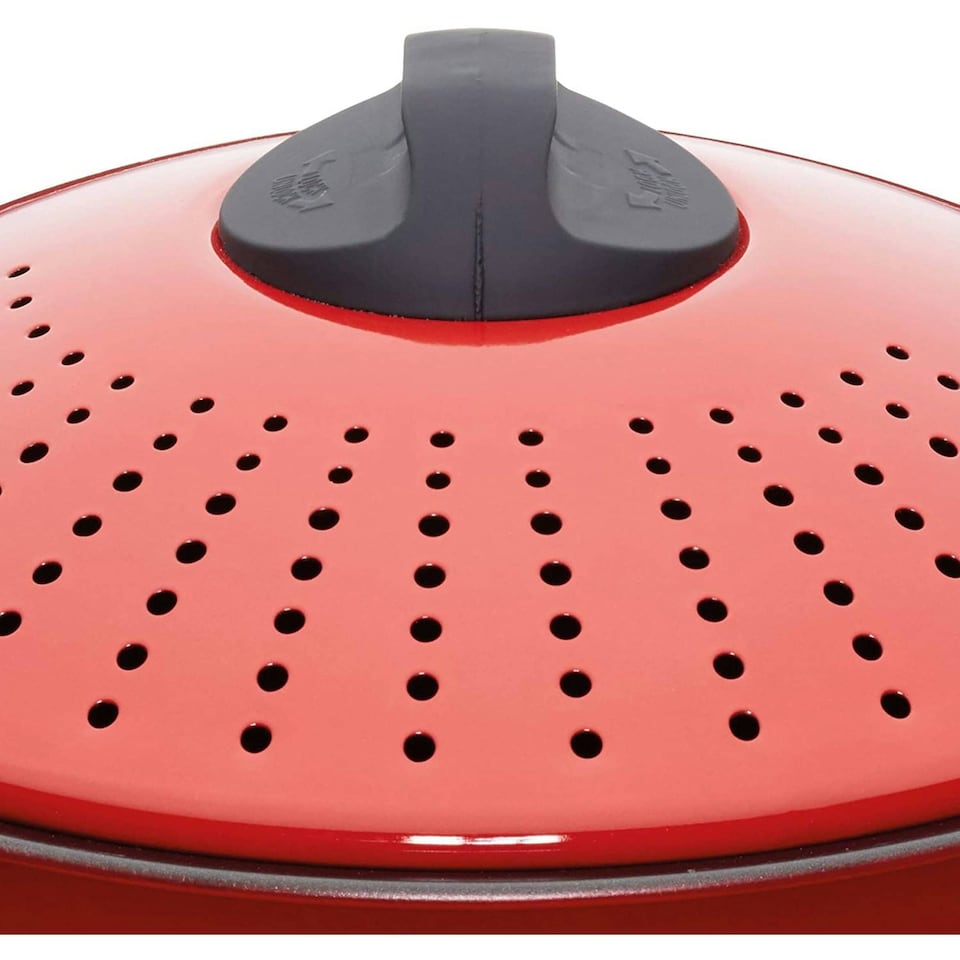 image 1 of KitchenCraft Pasta Pot Red Carbon Steel 4L