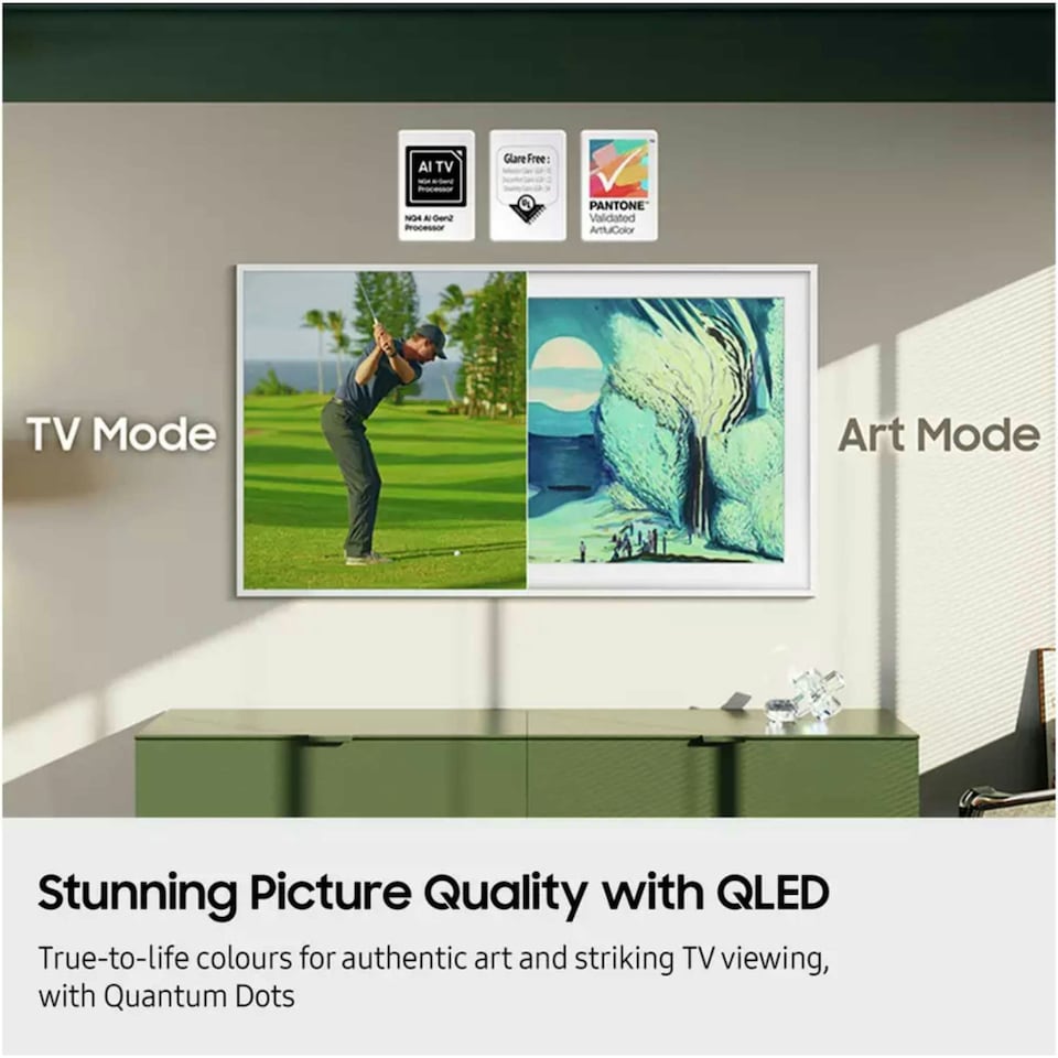 image 1 of Samsung The Frame LS03F 50 inch 4K Ultra HD QLED HDR Smart TV - QE50LS03FA