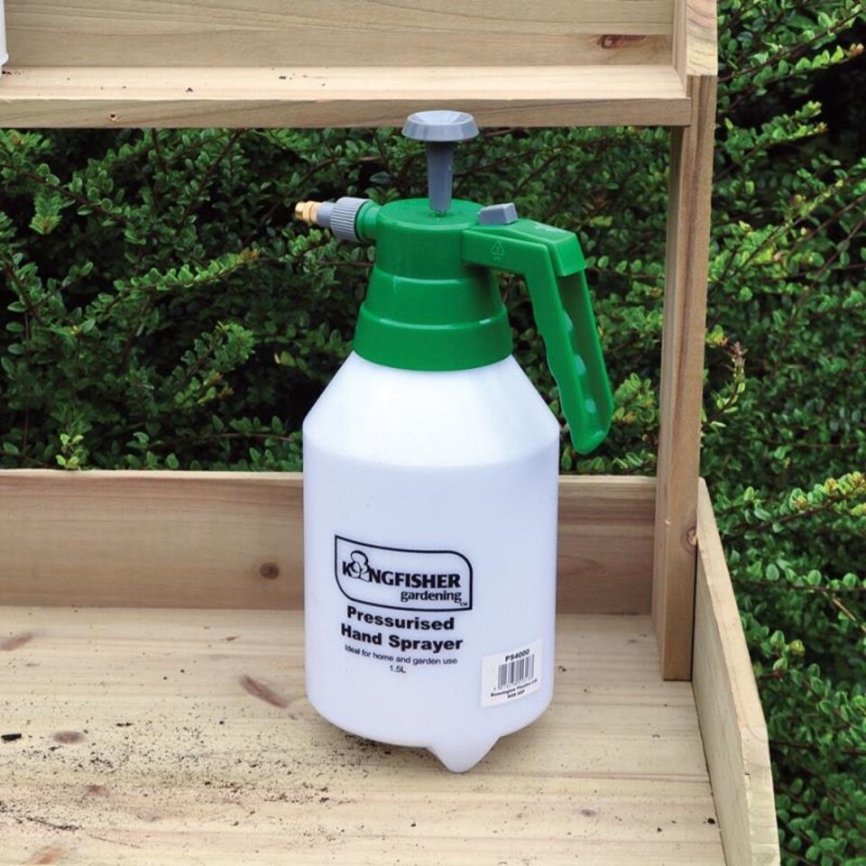 image 1 of 1.5 Litre Hand Held Pressure Sprayer Bottle Green