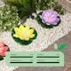 image 5 of Gardenwize 3pc Solar Floating Lotus Pond Lights