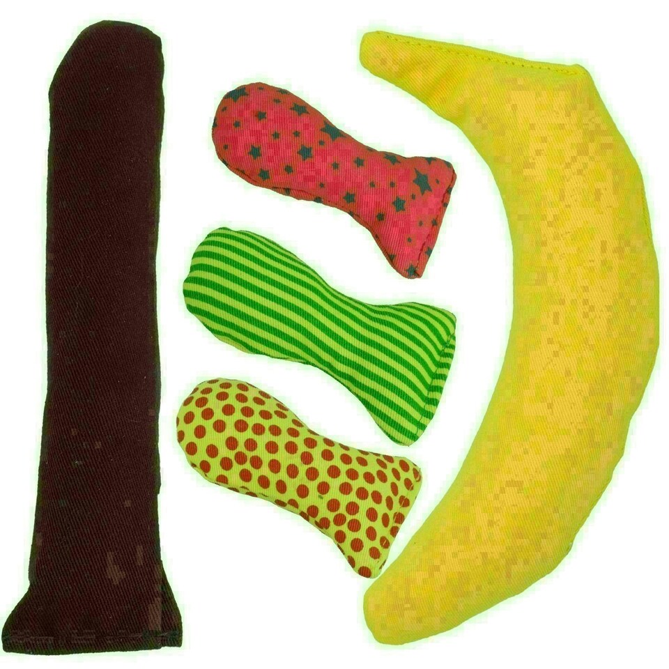 image 1 of Yeow Cat Kitten Banana, Cigar & Stinkie Fish Toy Bundle With Catnip Toy Play Gift