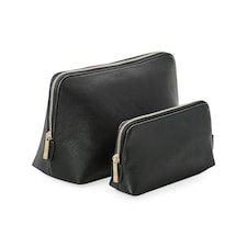 Bagbase Boutique Leather-Look PU Toiletry Bag - Black - L