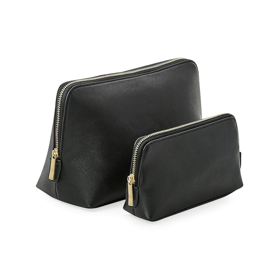 Bagbase Boutique Leather-Look PU Toiletry Bag - Black - L