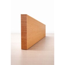 Pack of 5 (Total 5 Units) Square Edge European Beech Skirting Board (Unoiled) - 95mm (H) x 19mm (T) x 2400mm (L)