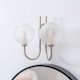 image 2 of ValueLights Elle Brushed Chrome 2 Way IP44 Bathroom Wall Light | Silver
