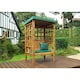 image 2 of Traditional Ewolth Two Seater Arbour With 1 x Bench Cushion Green & 1 x Scatter Cushion Green