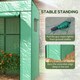 image 10 of Walk-in Garden Green House with Large Roll-up Door and 2 Mesh Windows, Green