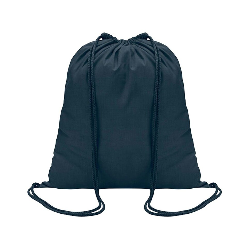 MidOcean Colored Cotton Drawstring Bag - French Navy - One Size Blue