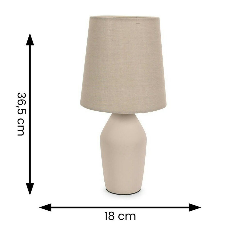 image 1 of ValueLights Arlo Coffee Ceramic Table Lamp with Coffee Shade with LED Bulb Brown