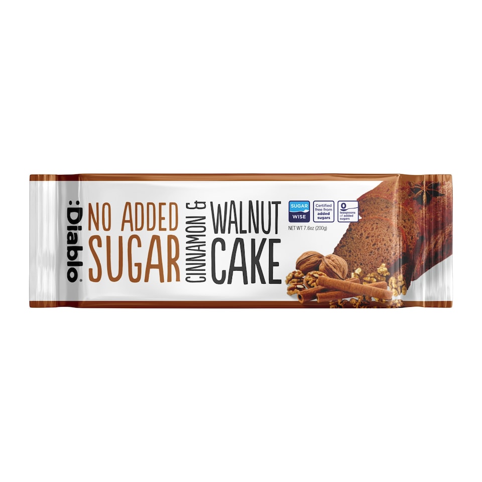 image 1 of Diablo No Added Sugar Cinnamon and Walnut Cake 200g