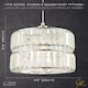 image 6 of Designer Double Tier Easy Fit Pendant Shade with Rows of Clear Acrylic Prisms | Chrome