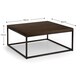 image 6 of Lomond Square Coffee Table in Dark Oak and Metal