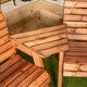image 2 of Hand Made Chunky Rustic Wooden Garden Furniture Angled Tray