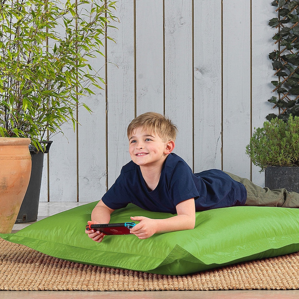 image 1 of Kids Bazaar Bag Lime Green Indoor Outdoor Kids Bean Bag | Green | Green | L | 1