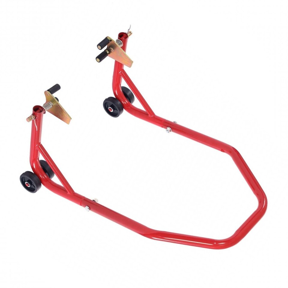 image 1 of Heavy Duty Rear Motor Bike Workshop Pit Motorcycle Paddock Stand | Red