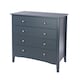 image 3 of Como 4 Drawer Chest of Drawers - Shaker Style Bedroom Storage Cabinet with Compact Design | Blue | Blue | 1