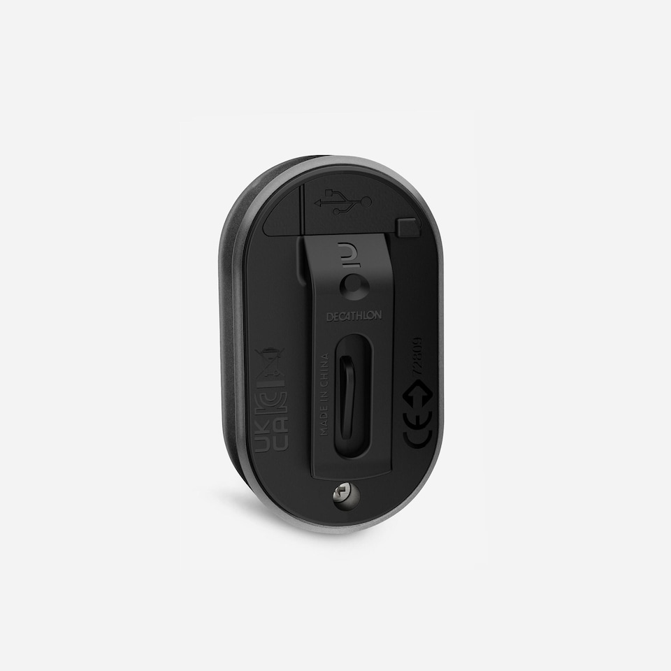image 1 of Decathlon Twin-Pack USB Clip Front/Rear Bike Lights SL510 - Black