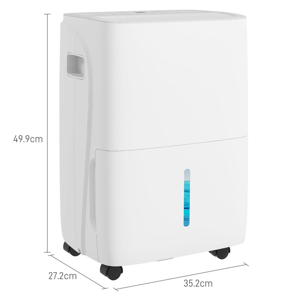 image 1 of HOMCOM 30L/Day Dehumidifier for Home, with Auto-Clean Filter, 24H Timer